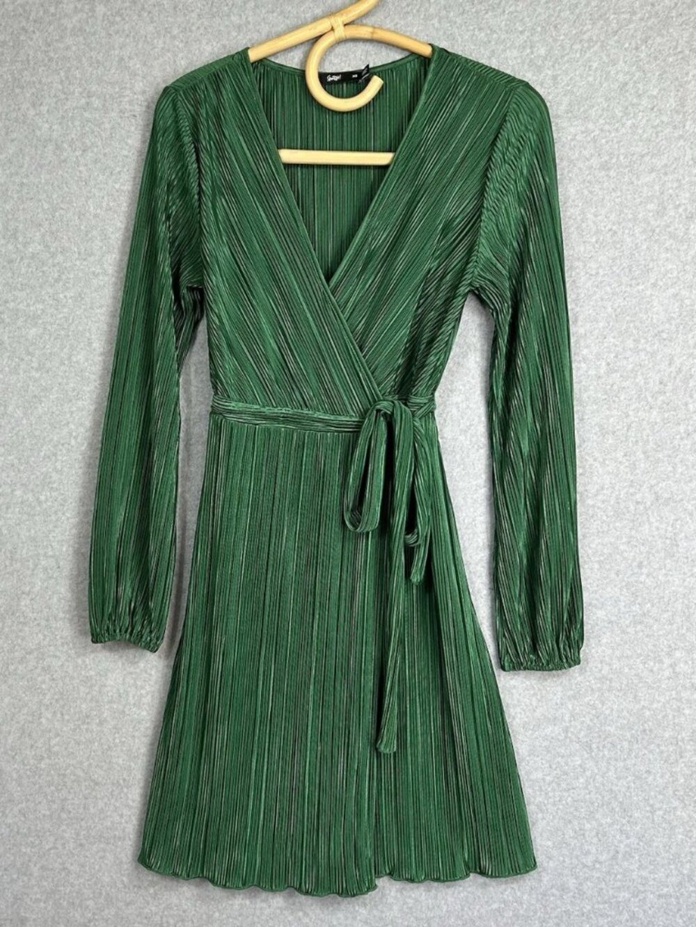 Sporty girl's green dress